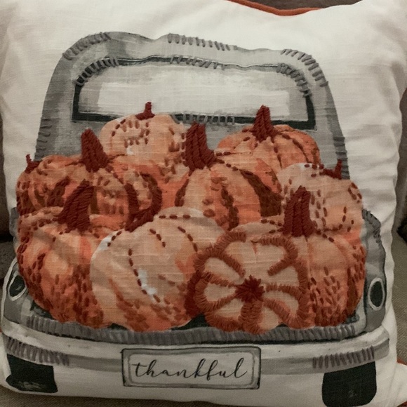 Fall Season “Thankful” Harvest Accent Pillow - Picture 2 of 3